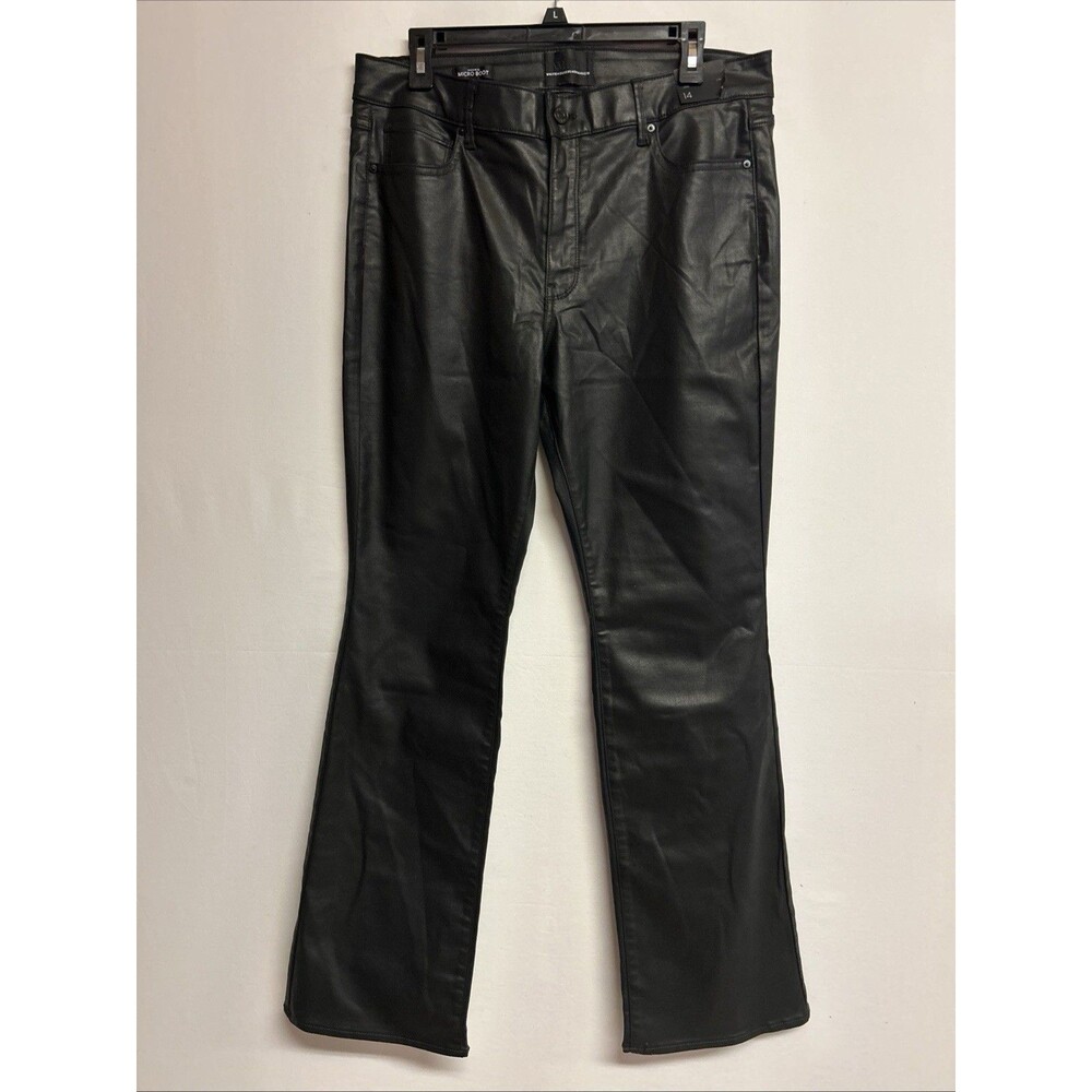 White House Black Market Womens Sz 14 Pants Faux Leather High Rise Bootcut NWT